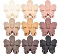 Flower Hair Clips - 9 PCS Matte Claw Clips With Strong Hold Hair Clips for Women Non Slip for Thick Hair Women Girls Gifts