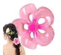 Flower Hair Clips | Cute Acrylic Hawaiian Hair Clips | Non-Slip Hair Clips, Large Women's Hair Barrettes for Beach Tropical Hair Supplies