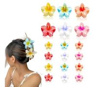 Flower Hair Clips for Girls, 18 x Small & Large Flowers Hair Clips for Women and Children, Flower Hair Accessories, Hawaii Flower Hair Clip, Hair Claw for Extra Volume