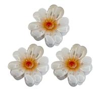 Flower Hair Clips for Women | 3 Pieces Hairstyle Accessories with Strong Grip & Non Slip - Flower Claw Clips for Thick Hair - for Girls Wife Girlfriend He