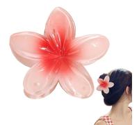 Flower Hair Clips, Nonslip Claw Clips Strong Hold for Women & Girls, Orange Hawaiian Style