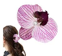 Flower Hair Clips, Phalaenopsis Hairpin, Flower Hair Accessories, Orchid Hair Clip, Hair Flowers For Women, Elegant Artificial Flower Hair Barrettes, Hawaiian Hair Clip