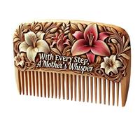 Flower Hair Comb,Mother's Day Wooden Floral Hair Combs for Styling - Handmade Vintage Hairbrush, Dressing Table Decoration for Bedroom Living Room
