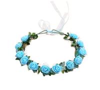 Flower Hair Wreath Headband Floral Crown Garland With Adjustable Ribbon Festivals Wedding Party Headpiece For Women Girl Toddler Hair Clips