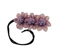 Flower Hairpin Deft Bun Maker Designed for Lazy People Ball Head Bead Twister Headband Hair Styling Accessories, Purple, 1 Count (Pack of 1)