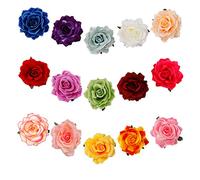 Flower Hairpin Rose Flower Hair Clip Flower Brooch for Lady Women Girls Dancer Bridal Wedding Party Beach Hair Style Accessories 15 Pieces