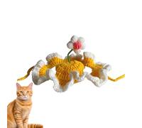 Flower Hat Pet - 18cm Knit Cosplay Cap, Wool Dog Accessory, Cute Seedling Style with Soft Fit | Playful Costume Headwear for Daily Wear Party Moments and Photo Styling Cute Outings