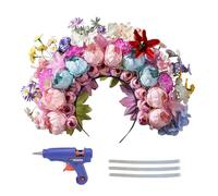 Flower Headband, Flower Headbands for Women - Decorative Hair Bands | Flower Crown Headbands Making Kit, Beautiful Bridal Headbands for Wedding Party, Phot Props