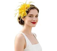 Flower Headband for Performances and Parties - Sparkling Headpiece for Dance Stage, Holidays and Festive Occasions (Yellow, One Size)