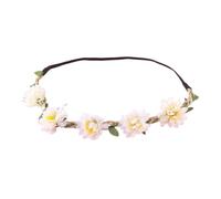 Flower Headband for Women, Forest Style Silk Floral Crown Wreath, Boho Hair Accessories for Wedding Bridal Photography Festival Party, Elastic Headpiece 48-50cm L