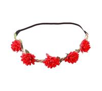 Flower Headband for Women, Forest Style Silk Floral Crown Wreath, Boho Hair Accessories for Wedding Bridal Photography Festival Party, Elastic Headpiece 48-50cm C