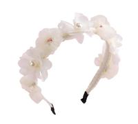 Flower Headband for Women, Hair Band, Communion Beads, Hair Accessories, Fashionable Headband, Elegant Headpiece for Women, Accessories for Daily, Birthday, Party, Holiday, Christening, Proms, Wedding