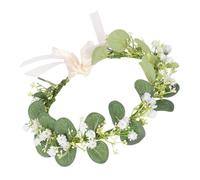 Flower Headband Green Floral Crown for Wedding Hair Accessory