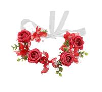 Flower Headband Realistic Comfortable Elegant Headwear | Rose Hair Accessories Flower Head Piece for Indoor Outdoor Party Birthday Wedding Communion Christmas Holiday
