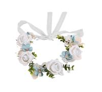 Flower Headband - Realistic Decorative Flower Crowns, Stylish Colourful Petal Headpiece, Handmade Festive Garland Accessory Case Made of Fabric, for Holiday Parties/Photo Fans