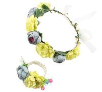 Flower Headband Women Flower Crown Wedding Floral Garland Headpiece Fabric Princess Headdresses
