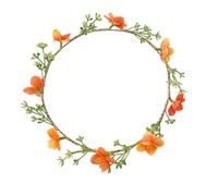 Flower Headband Women's Flower Wreath Artificial Flower Crown Headband Hair Accessories Flowers Hair Garland Headpiece Flower Headband Headpiece for Wedding Birthday Party, Orange A