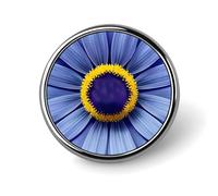 Flower Heart Bee Badges Decorative, Durable Aluminum Alloy Round Badge, Lightweight Button Brooch for Shirts, Jackets, Hats, Uniforms 1"