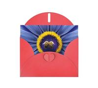 Flower Heart Bee Greeting Card, Blank Card With Envelope, 4x6 Inches (Approx. 10x15 Cm), For Events, Weddings,& Birthdays.