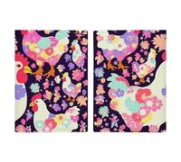 Flower Heart Chicken Printed Passport Cover Case Passport Holder For Travel Passport Cards Protector Travel Covers Wallet Case RFID Blocking Leather Card Case for Women Men, Flower Heart Chicken,
