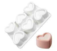 Flower Heart Star Silicone Mousse Mold - 6-Cavity Cake Baking Mould | Pudding Candle Mold | Easy Release Non-Stick Fruit Dessert & Ice Cream Kitchen Gadget for Beginners, Adults, and Party Gatherings