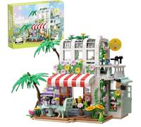 Flower House Building Blocks Set with Lights, 769 PCS Garden House Building Bricks Kits, Creative Greenhouse Playset Model Toys, Gift for Adults and Girls