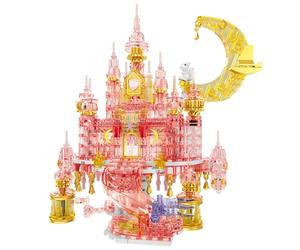 Flower House Building Set with Lights, Flower Castle Building Blocks Set, Dream Castle On a Cloud Particle Construction Building Bricks Toy, Greenhouse Playset, Creative Gift for Friends & Adults