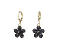Flower Huggie Hoop Earrings for Women 6 Colorful Styles Small Dangle Drop Earrings Hypoallergenic Cute Floral Jewelry Gifts, Zinc, No Gemstone