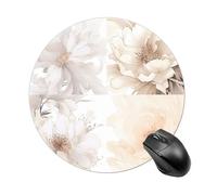 Flower Image Mouse Pad with Non-Slip Rubber Base,Small Round Mousepad 7.8" Diameter,Mouse Mat for Computers, Laptop, Gaming, Office & Home