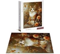 Flower Jigsaw Puzzle, Puzzle 5000 Pieces, Jigsaw Puzzles for Adults 5000 Piece Cat Wooden Puzzles for Adults, Challenging Game Toys Jigsaws with Box for Home Wall Decoration and Gifts Christmas B-7568