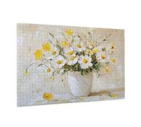 Flower Jigsaw Puzzles for Adults 1000 Jigsaw Puzzle Daisy Pattern Design with Gift Box Packaging for Gifts for Women, Beginner Challenging Family Activity for Home Wall Bedroom Decor 75x50 CM -489y