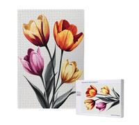 Flower Jigsaw Puzzles for Adults 120, Simplicity Puzzles for Adults Wooden, Funny/Difficult/Impossible/Challenging Decompression Games, As a Birthday for Women and Men M-1264