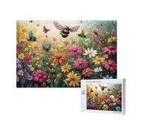 Flower Jigsaw Puzzles for Adults 1500, Butterfly Puzzles for Adults Wooden, Funny/Difficult/Impossible/Challenging Decompression Games, As a Birthday for Women and Men M-120
