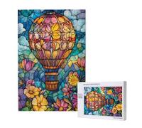 Flower Jigsaw Puzzles for Adults 1500, Hot Air Balloon Puzzles for Adults Wooden, Funny/Difficult/Impossible/Challenging Decompression Games, As a Birthday for Women and Men M-1810