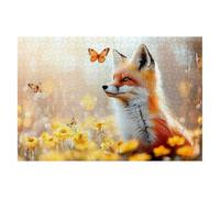 Flower Jigsaw Puzzles for Adults 1500 Piece Jigsaw Puzzles for Adults Fox 87x57cm, Classic Educational Games Decompression, Challenging Game for Families Beautiful Home Decor Gifts for Men Women I-94