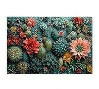 Flower Jigsaw Puzzles for Adults 2000, 2000 piece Jigsaw Puzzles for Adults, Challenging Wooden Jigsaws Puzzle for The Whole for Women, Puzzle for Home Wall Decor, Gifts for Women, Theme: Cactus E-76