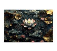Flower Jigsaw Puzzles for Adults 2000, 2000 piece Jigsaw Puzzles for Adults, Challenging Wooden Jigsaws Puzzle for The Whole for Women, Puzzle for Home Wall Decor, Gifts for Women, Theme: Lotus D-22