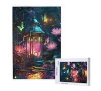 Flower Jigsaw Puzzles for Adults 2000 Butterfly Puzzles for Adults Wooden, Funny/Difficult/Impossible/Challenging Decompression Games, As a Birthday for Women and Men ML-984