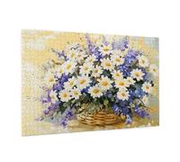 Flower Jigsaw Puzzles for Adults 300 Jigsaw Puzzle Daisy Pattern Design with Gift Box Packaging for Gifts for Women, Beginner Challenging Family Activity for Home Wall Bedroom Decor 40x28 CM -491y