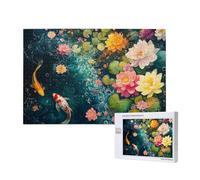 Flower Jigsaw Puzzles for Adults 3000, Goldfish Puzzles for Adults Wooden, Funny/Difficult/Impossible/Challenging Decompression Games, As a Birthday for Women and Men M-113