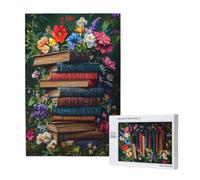 Flower Jigsaw Puzzles for Adults 500, Book Puzzles for Adults Wooden, Funny/Difficult/Impossible/Challenging Decompression Games, As a Birthday and Holiday Decor Gift for Women and Men M-1511