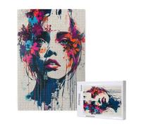 Flower Jigsaw Puzzles for Adults 500 Piece, Woman Puzzles for Adults Wooden, Funny/Difficult/Impossible/Challenging Decompression Games, As a Birthday for Women and Men ML-406