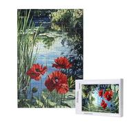 Flower Jigsaw Puzzles for Adults 6000 Lake Puzzle, Wooden Puzzles for Adults with Gift Box, Impossible Puzzle, Challenging High Difficulty Family Activity, Gifts for Men Women,105x180 cm, p1949t