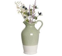 Flower Jug Vase - Decorative Table Display Pitcher Ceramic Green Vase Decor Gift (BR02)