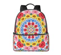 Flower Kaleidoscope Backpack-Lightweight Travel Daypack with Laptop Sleeve
