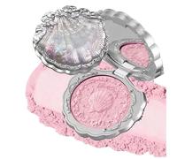 Flower Knows Shell Pearl Blush Matte Finish Embossed Powder for Soft Natural Glow Vintage-Inspired Romantic Vibe (C01)