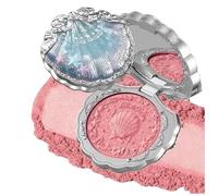 Flower Knows Shell Pearl Blush Matte Finish Embossed Powder for Soft Natural Glow Vintage-Inspired Romantic Vibe (C03)