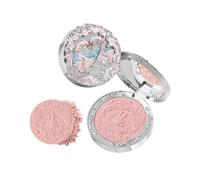 Flower Knows Swan Ballet Embossed Blush,Pink Matte Finish,Buildable & Blendable Powder Blush for cheeks,Natural Flush for All Skin Tones(02 Romanticism,5g)