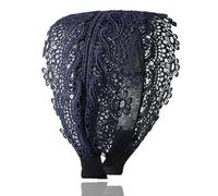 Flower Lace Headband,Lace Headband,Wide Headbands for Women,Vintage Hair Accessory Headdres,Fashion Hair Band for Women Girls Daily Wear and Special Occasions (Blue, One size)