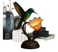 Flower Lamps - Vintage LED Ambiance Lighting, Hummingbird Lamp Desk Light, Elegant Table Decor, Stylish Bedside Nightstand Accent, Bedroom Lighting for Study Office Dorm Cafe Women Mom Birthday